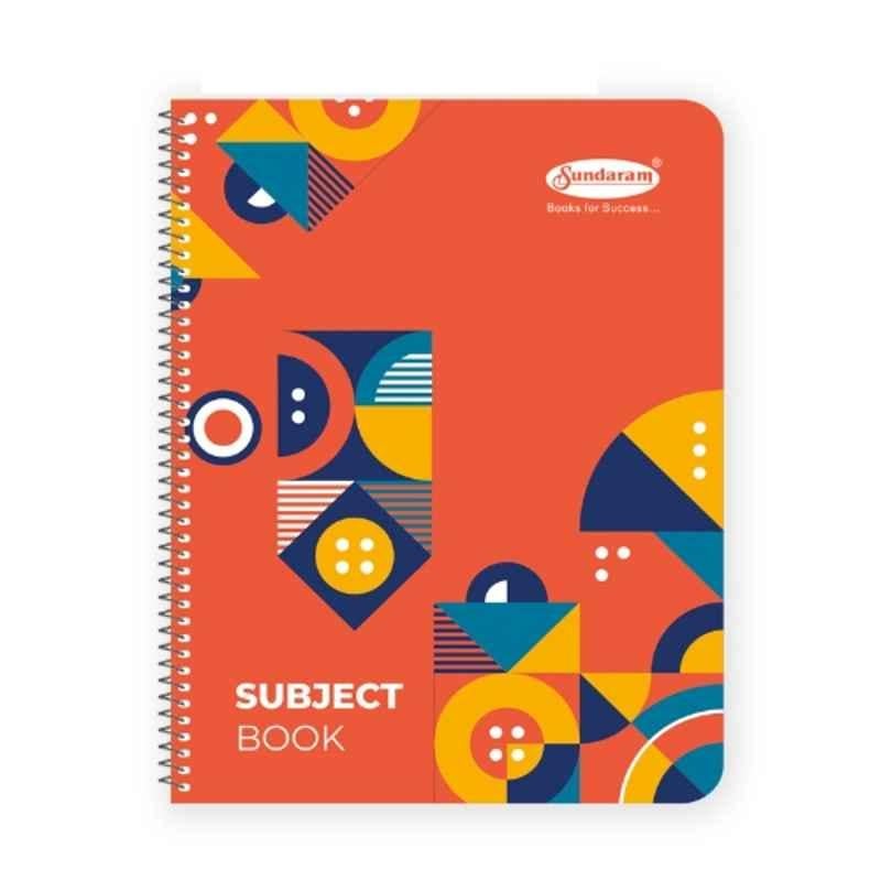 Sundaram 300 Pages 20.3x26.7cm Spiral Bound Single Line Six Subject Regular Notebook with Waterproof Cover for School & Office, SR-6 (Pack of 12)