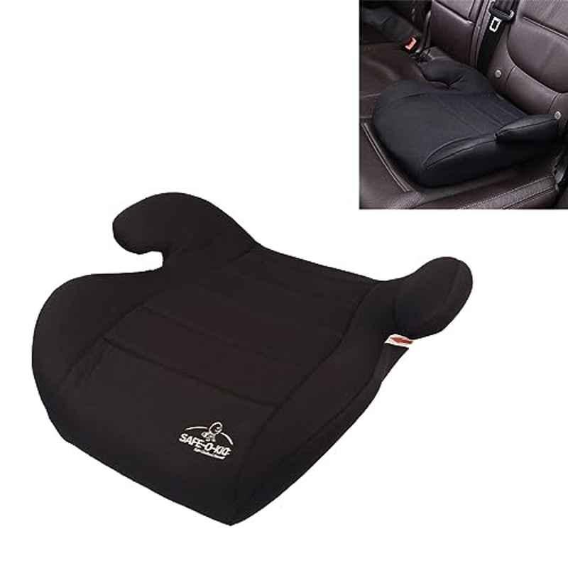 Safe-O-Kid Black Polyester Backless Design Car Booster Seat for 6 Months to 12 Years Kids, SOK9TRA6P006