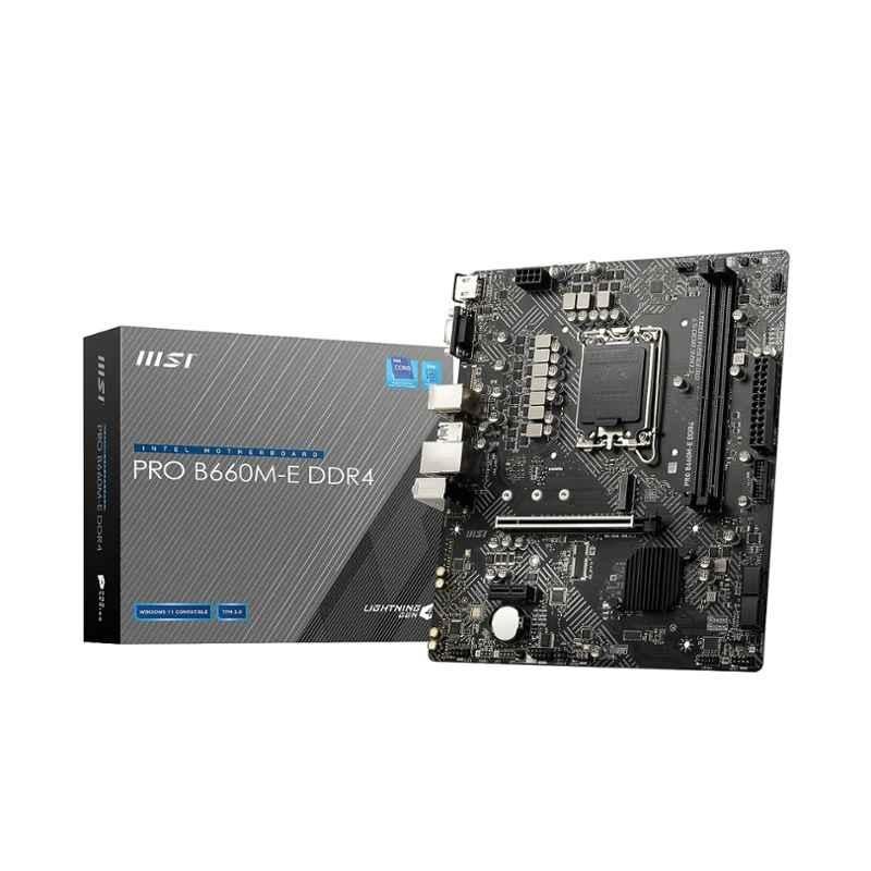 MSI Pro B660M-E LGA1700 DDR4 PCIe 4.0 Micro-ATX Motherboard