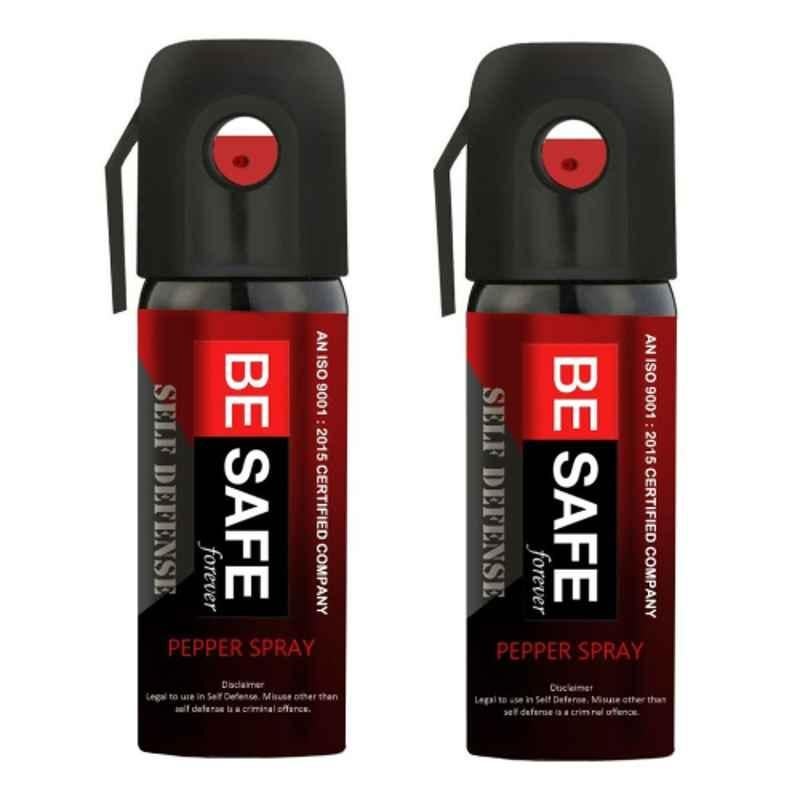 Besafe Forever 60ml Black Max Protection Self Defense Pepper Spray, BE-BPS-201 (Pack of 2)
