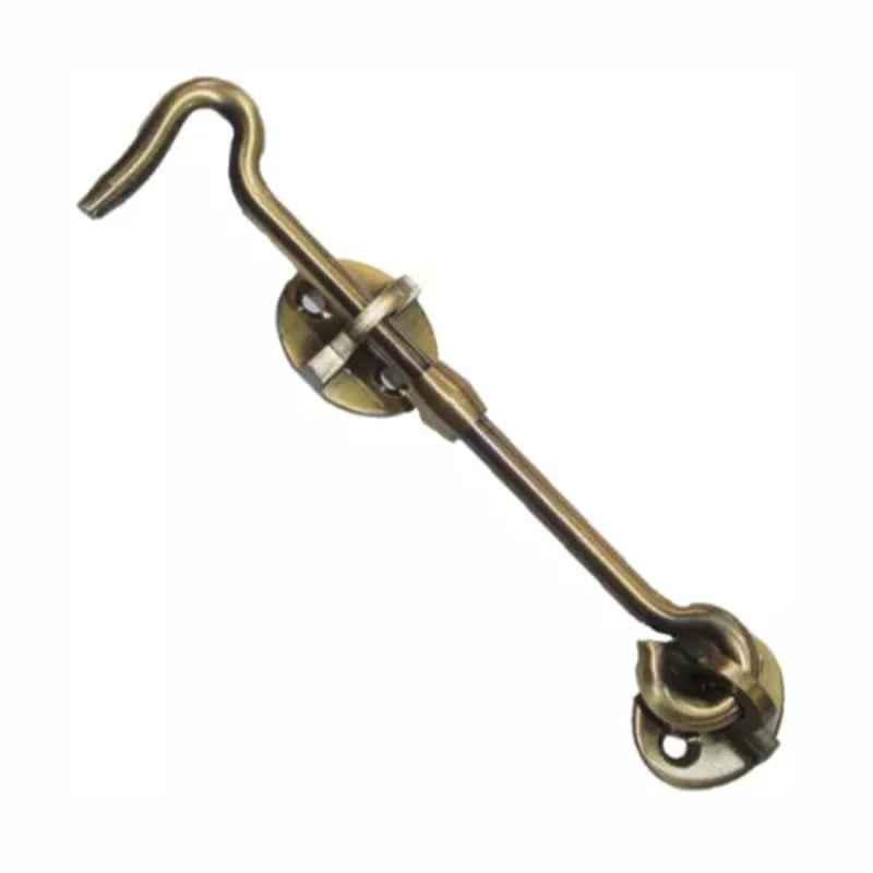 RiseOm 6 inch Antique Finish Brass Oval Eye Gate Hook, SU-6A84-YF0M (Pack of 4)