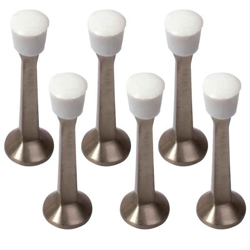 Screwtight 3 inch Zinc Antique Brass Wall Mounted Door Stopper, Z230403A-6 (Pack of 6)