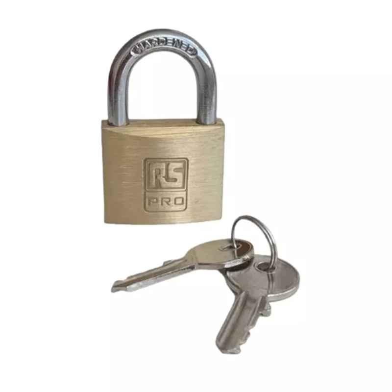 RS Pro 6x40mm Key Brass Stainless Steel Padlock, 1958244