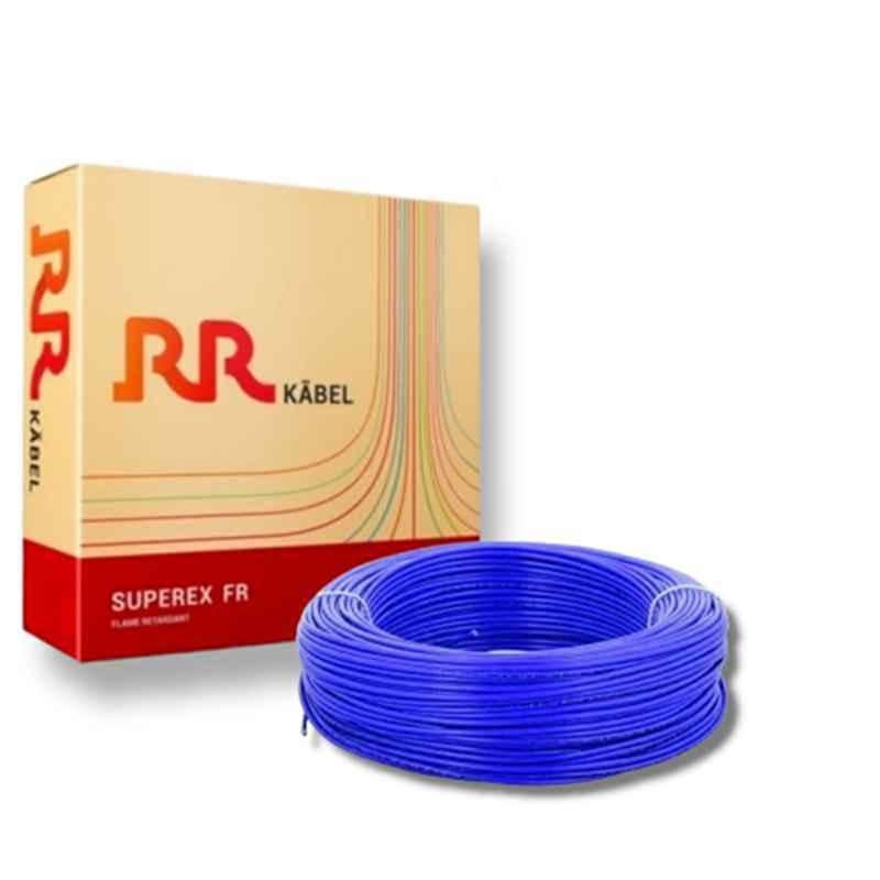RR Kabel 6 sqmm Single Core PVC Blue RR-Unilay FR Flexible Cable, Length: 90 m