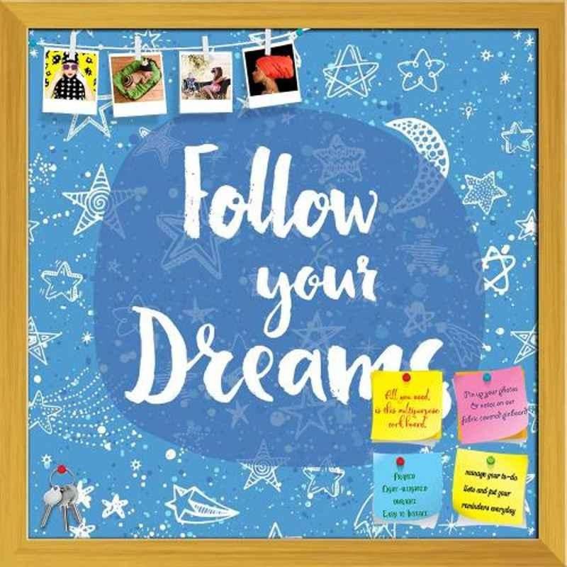 ArtzFolio 71.1x71.1x1cm Golden Printed Bulletin Notice Pin Soft Board, AZSAO41455900BLB_FR_L_05_GD