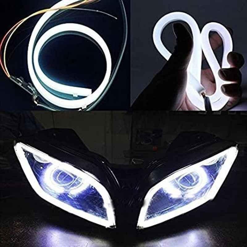 AOW Flexible 30cm Long Headlight Neon LED DRL Tube (WHITE) For Suzuki Access 125 (Single Pcs)