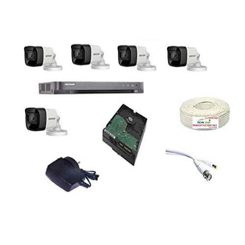 Hikvision 4K Full Hd 5MP Cctv Combo With 8 Channel Dvr with 5 Bullet Camera