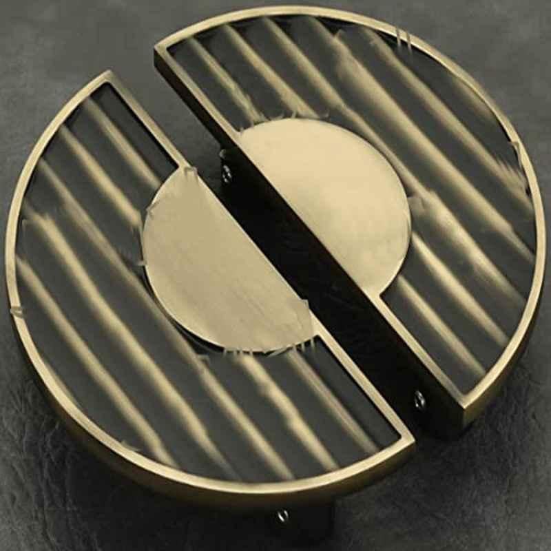 Jovial 2 Pcs 6 inch Aluminium Antique Brass Line Shape Main Door Pull Handle Set