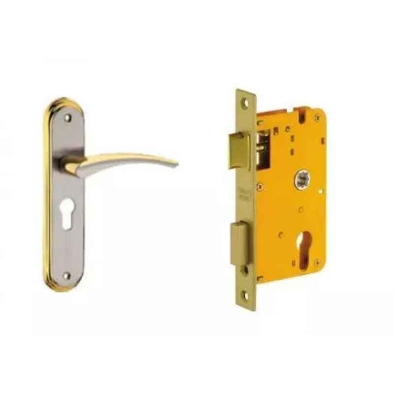 Dorset HL Series Luke 8 inch Stainless Steel Gold Finish Door Handle Lock Set with