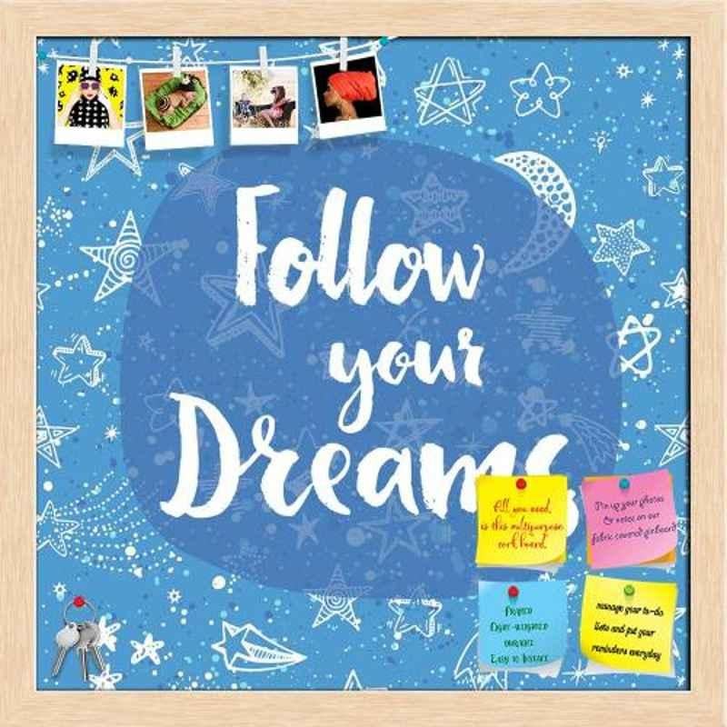 ArtzFolio 40.6x40.6x1cm Natural Brown Printed Bulletin Notice Pin Soft Board, AZSAO41455900BLB_FR_L_02_NB
