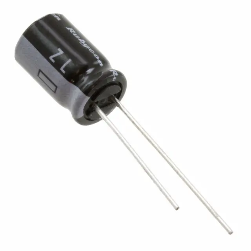 RUBYCON 220ÂµF 35V Radial Aluminum Electrolytic Capacitor, 35ZL220MEFC8X16