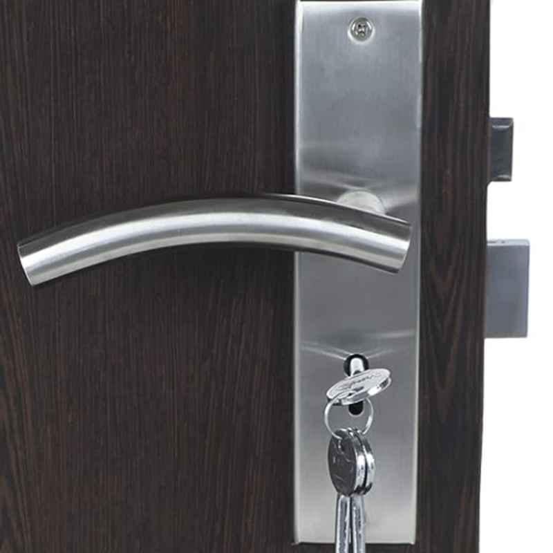 Homexpert MG1102 8 inch 60mm Stainless Steel Silver Ky Plate Mortise Door Lock Set