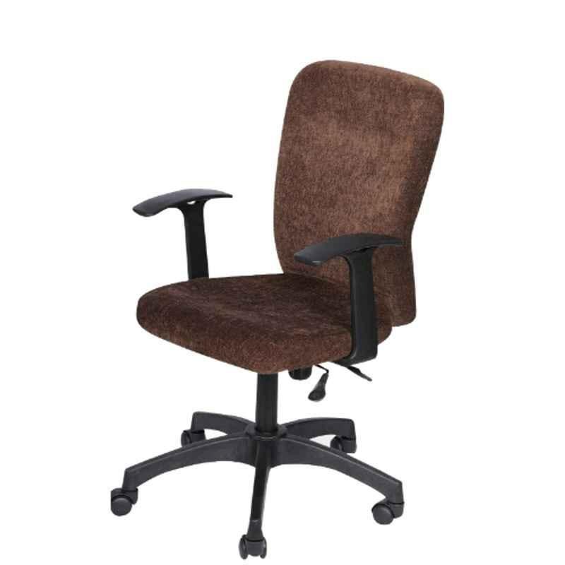 Heikin Fabric Dark Brown xxlarge Back Ergonomic Office Chair for Work from Home & Study, HE-00077