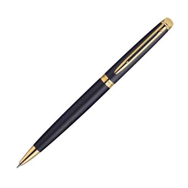 Waterman Blue Ink Hemisphere Matte Black GT Ballpoint Pen