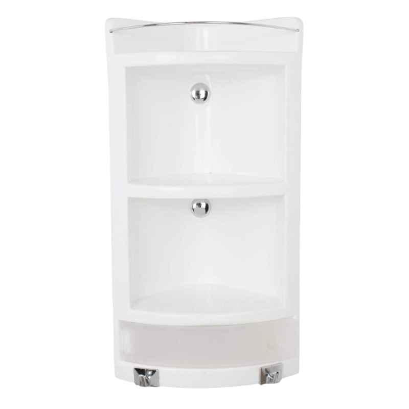 Homace Plastic Wall Mounted White Bathroom Shelf, BRC-717