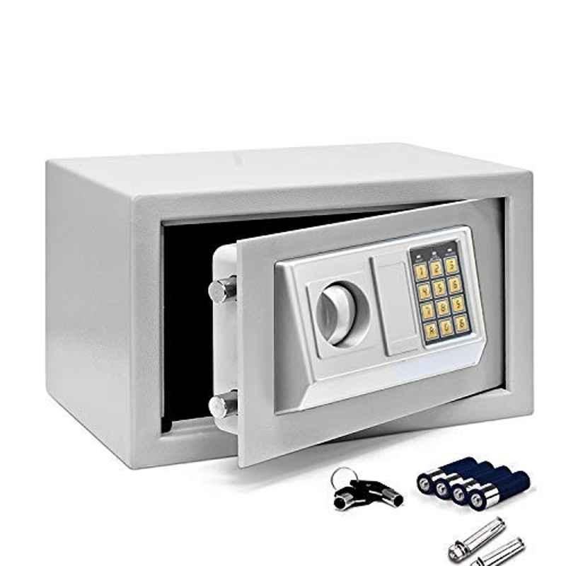 Gobbler GS200L Light Grey 12L Digital Electronic Safe Metal Locker Box with Double Deadlock
