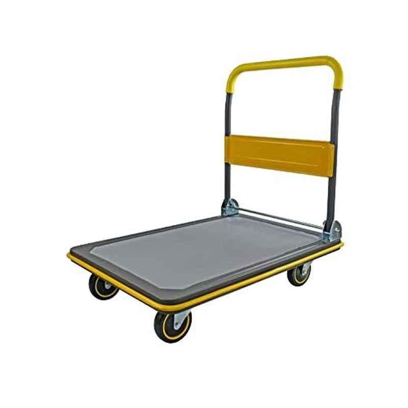 Bigapple 300kg Yellow Mild Steel Single Platform Trolley, TRL-SPH-MT-300-YELLOW