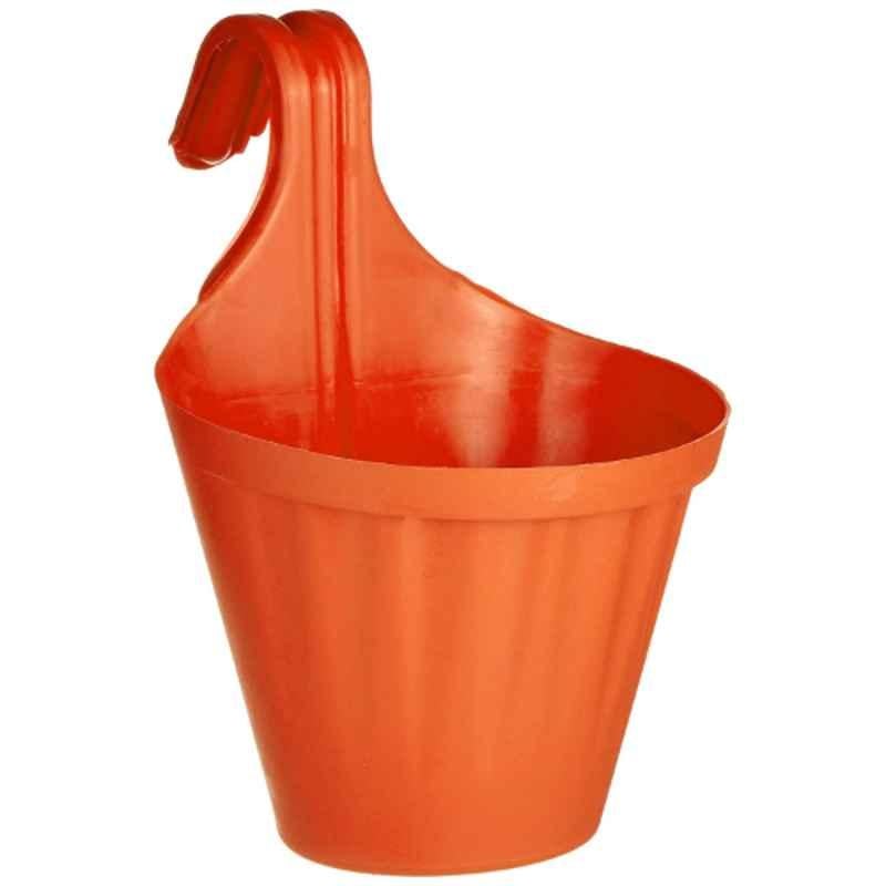 Gardens Need 25x21x28cm 100% Virgin Plastic Orange Hanging Planter, (Pack of 5)