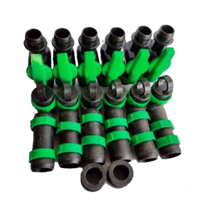 Kisan Agri India 25 Pcs 40mm Agriculture Rain Pipe Complete Accessories Set, KAI-RPA