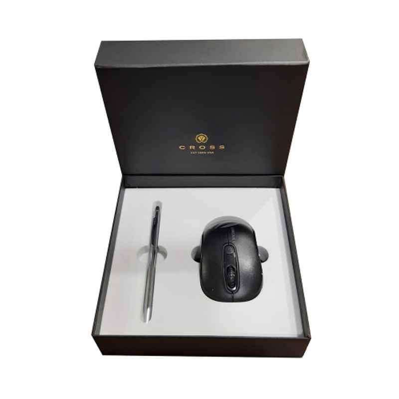 Cross Click Black Ink Chrome Finish Ballpoint Pen with Zebronics Wireless Mouse Set