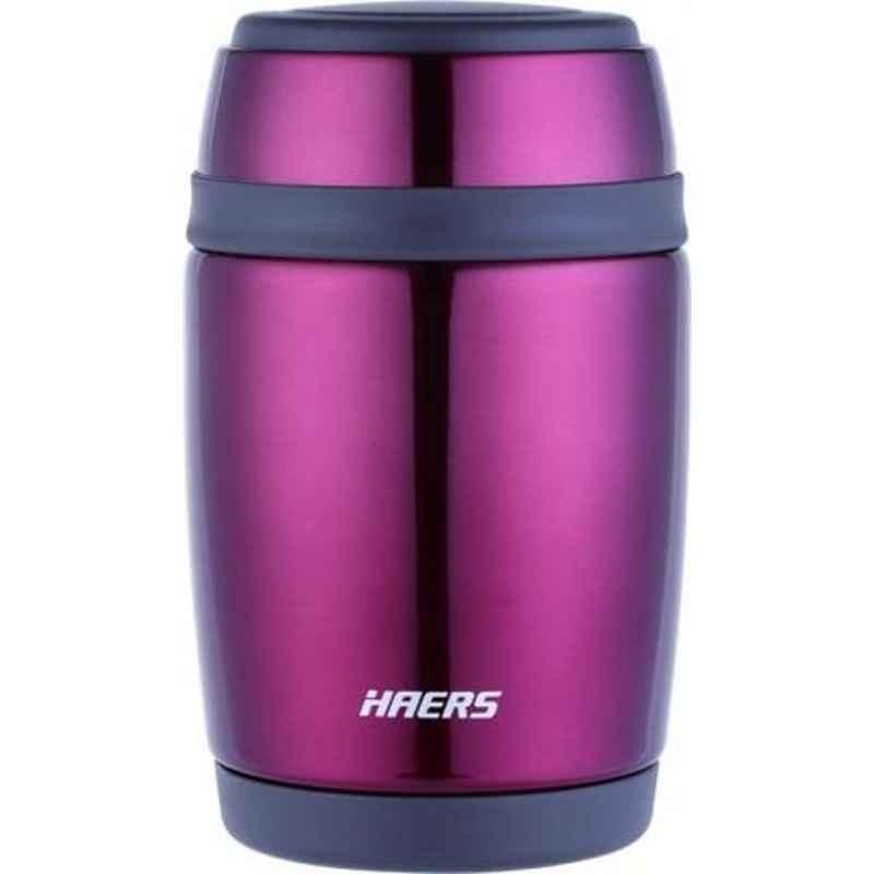Haers 480ml Stainless Steel Red Thermal Food Jar, HTH-480-RED (Pack of 5)