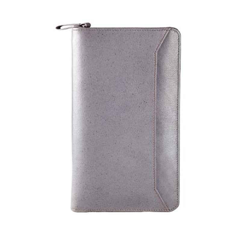 Elan 8 Slot Grey Leather Big Travel Wallet, ECTW- 9546 GR