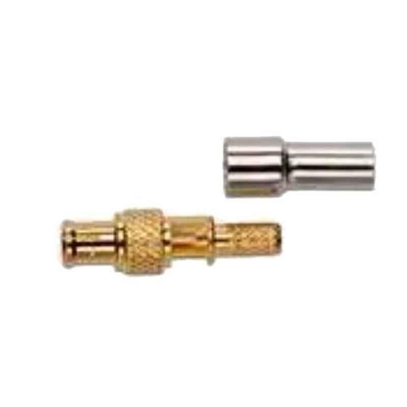 Pomona 73004 MCX Plug Straight Crimp RF Connector, 3094696