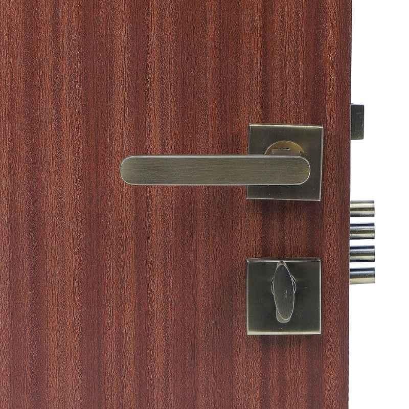 Handle Waala Rose LB-304 60mm Stainless Steel Silver One Side Key Mortise Door Lock Set