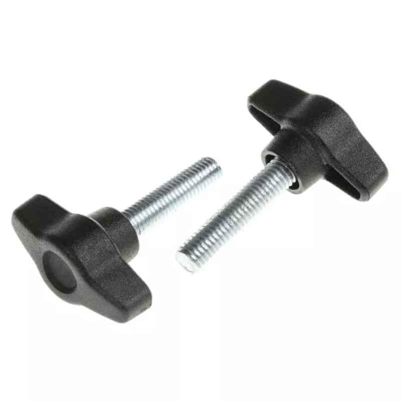 RS Pro M8 Black Wing Clamping Knob, 169294