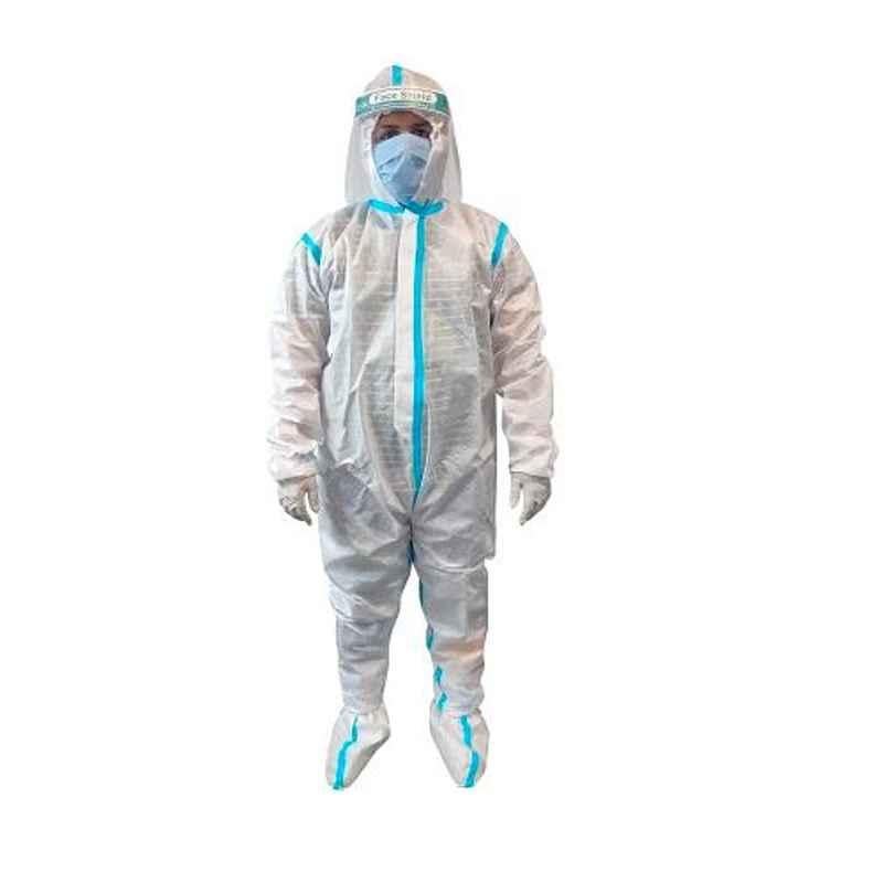 Indigo Exim PPE-4 Laminated Non-Woven Fabric PPE Kit with Hot Air Seam Sealing Tape