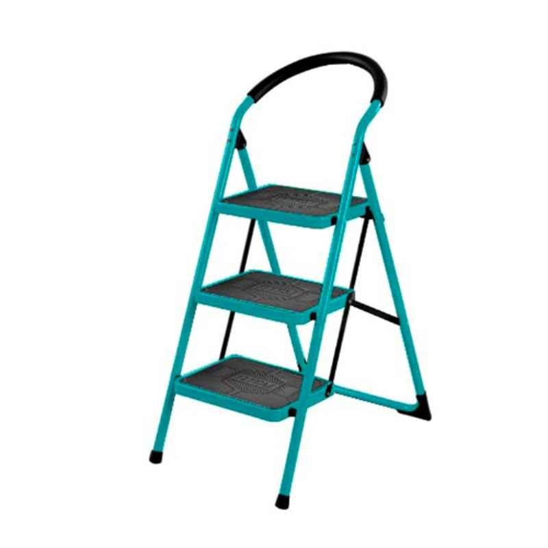 Total 3 Step 150kg Steel Ladder, THLAD09031