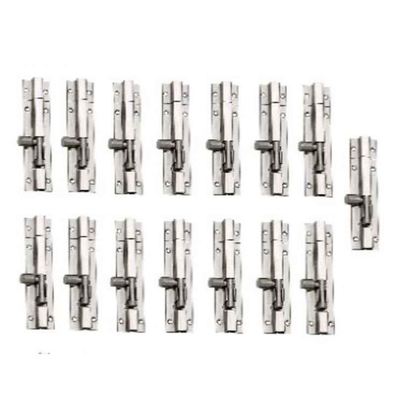 Widoma 4 inch Stainless Steel Two Tone Finish Tower Bolt, M3001415 (Pack of 15)