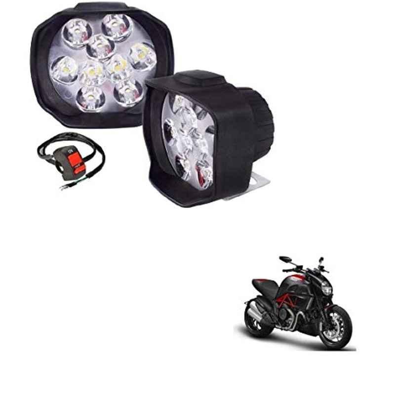 Kozdiko 2 Pcs Sheen 15W 9 LED 6000k Transformer Bumble Bee Style LED Fog Light Set for Ducati Diavel, koz_81383