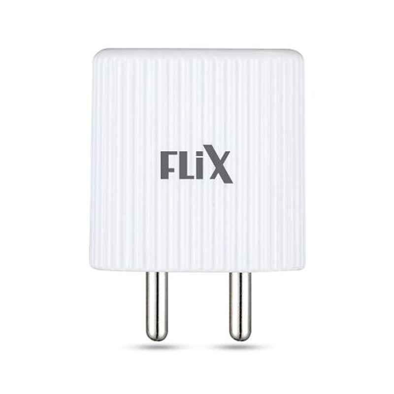 Flix Rise 2.1A 5V White USB Charger, XWC-62D