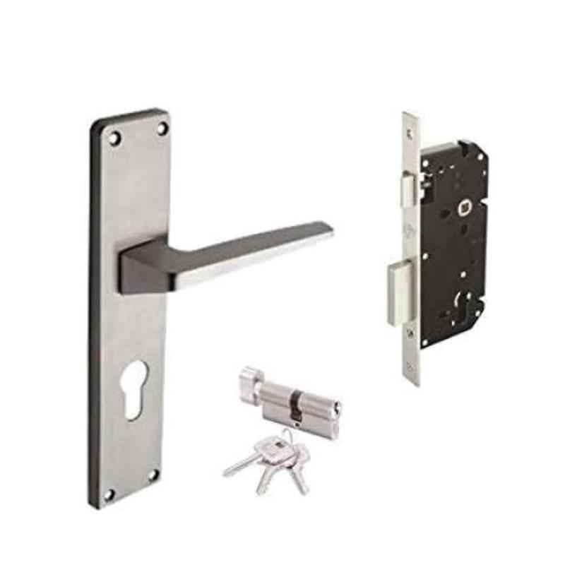 Godrej NEH 15 200mm 1CK Satin Steel Door Handle with Lock Set, 5986