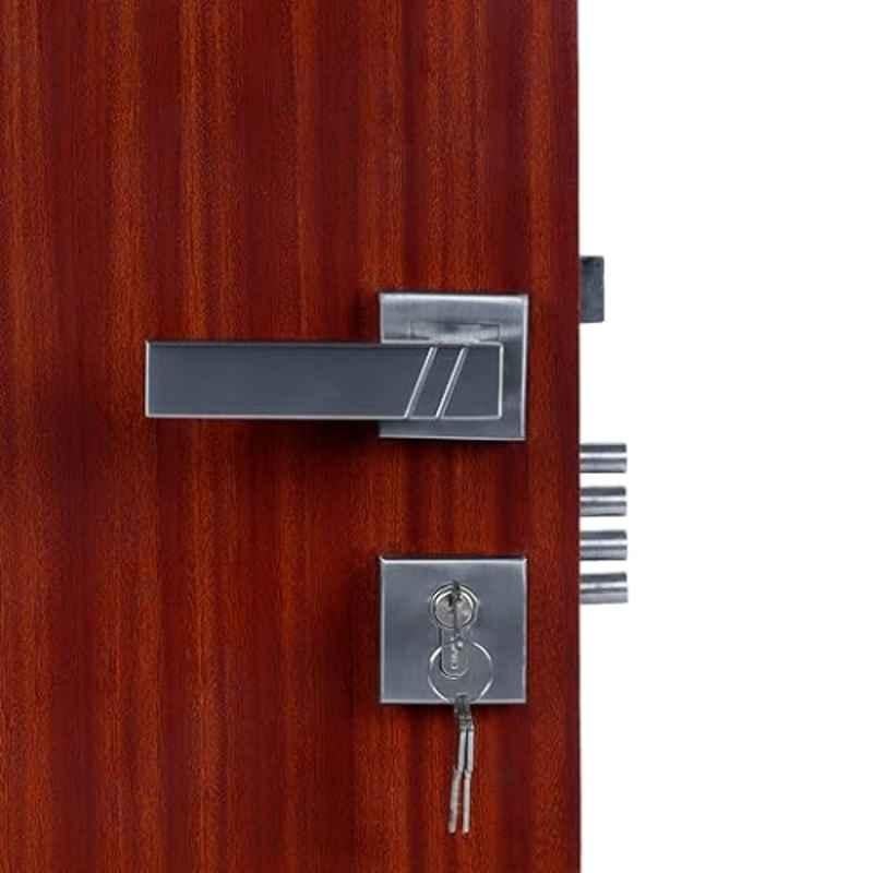 Homexpert Rose Sierra 60mm Stainless Steel Silver One Side Key Mortise Door Lock Set