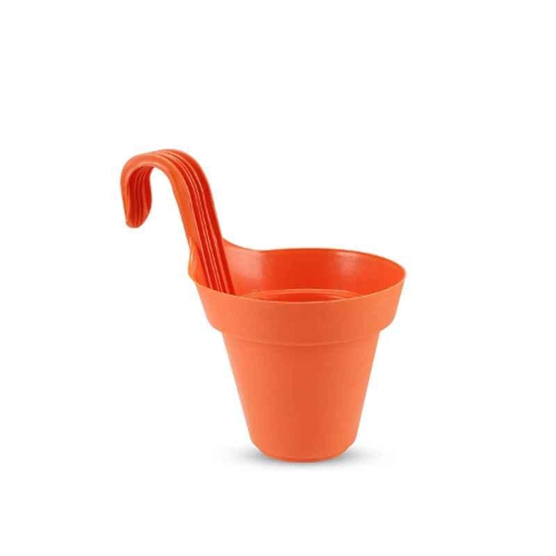 Garden Needs 20x28x30cm 100% Virgin Plastic Orange Hanging Planter, (Pack of 5)