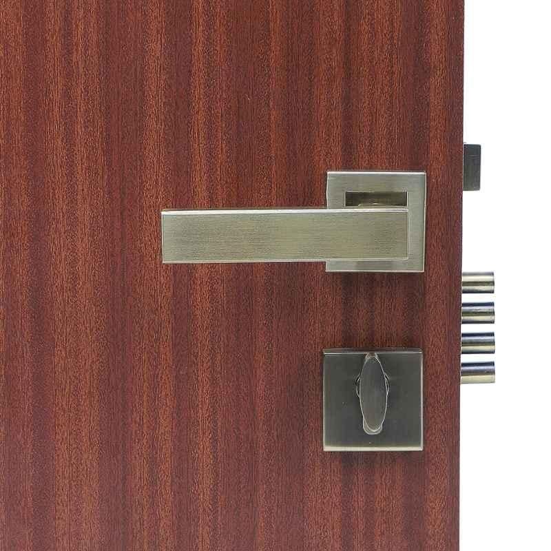 Handle Waala Rose LB-1007 60mm Stainless Steel Antique Brass Finish One Side Key Mortise Door Lock Set