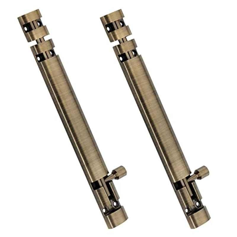 Screwtight Xylo 10 inch Aluminium Antique Brass Finish Tower Bolt, XYLO-BA-10IN-2 (Pack of 2)
