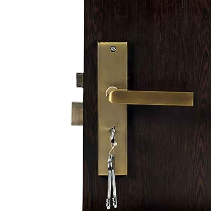 Saze â€ŽStainless Steel 304 â€ŽAntique Finish â€ŽSquare Heavy Duty Mortise Door Lock Set for Main Door, KY-MG201