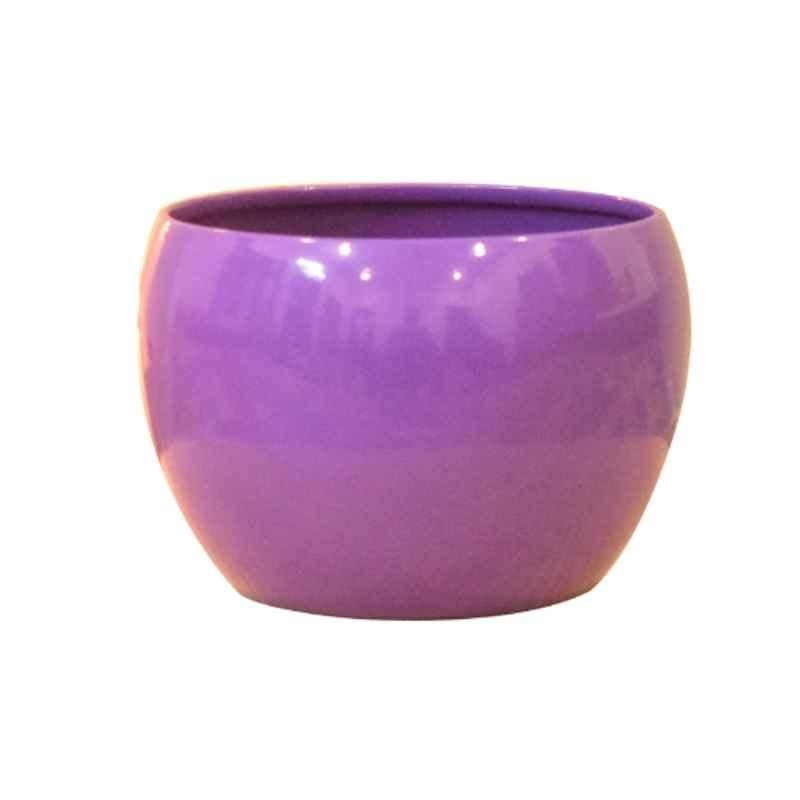 Sone Key Chidiya 5x5 inch Iron Apple Shape Purple Plant Container for Desktop, Home, Indoor & Outdoor, APL-SOLID7