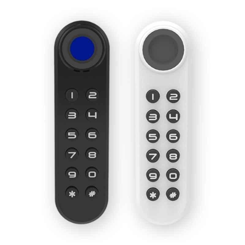 JAL F034 4.5V Zinc Aluminium Alloy Black & White Card-Password Smart Cabinet Lock