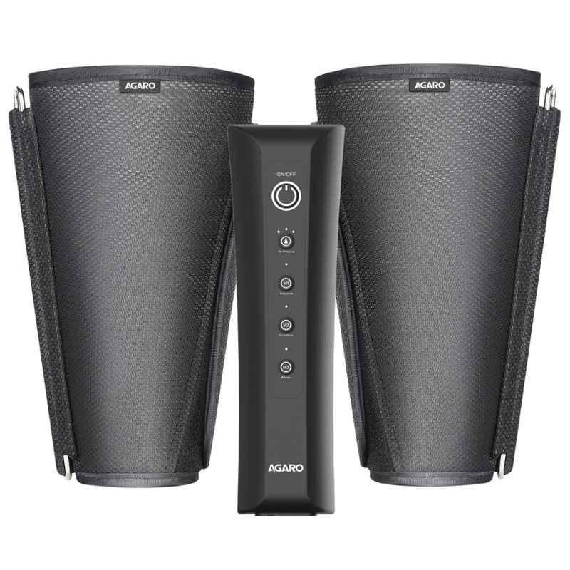 AGARO Air Compression Leg Massager, 12W, for Foot, Arm & Calf Pain Relief & Blood Circulation, Corded Electric