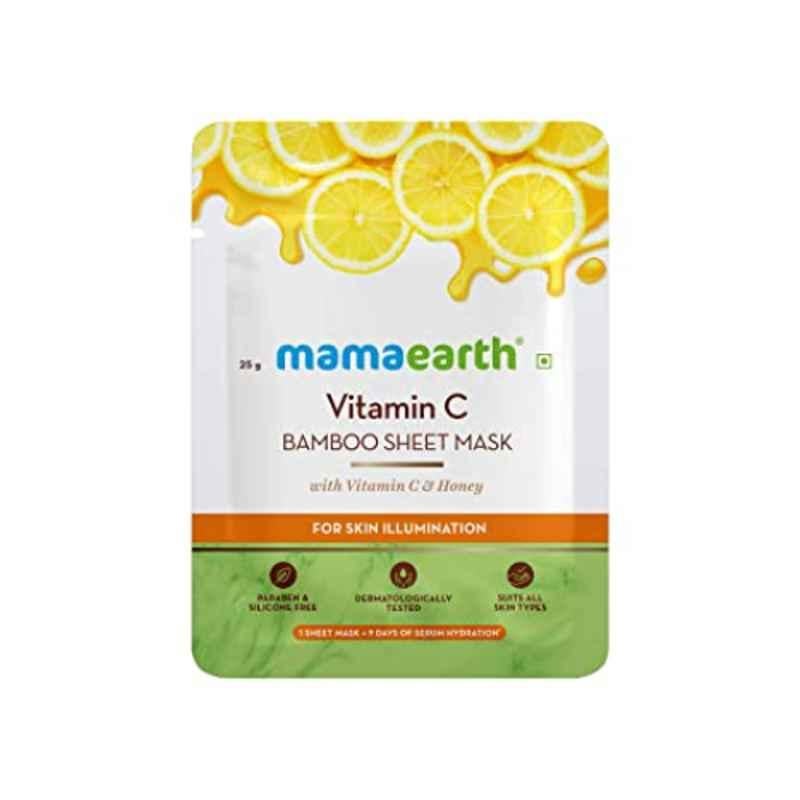 Mamaearth 25g Vitamin C Bamboo Sheet Mask, MAE2031