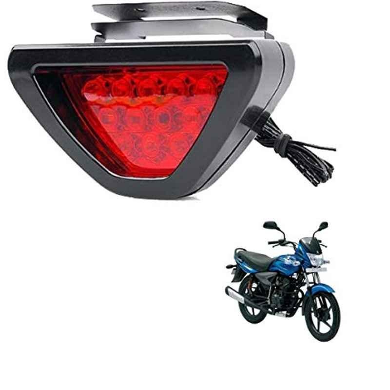 Kozdiko 12 LED Triangle Shape Bike Brake Light with Flash Mode for Bajaj Platina 100, koz_94781