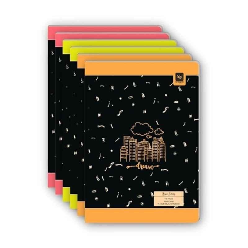 Pragya Luxe 140 Pages 21x29.7cm A4 Multicolour Thread Sewn Exercise Notebook, PP255-23 (Pack of 6)