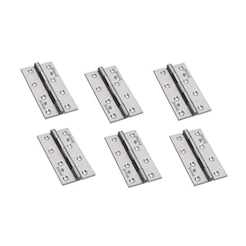 Jovial Lacier 4 inch 12G Stainless Steel Satin Matt Finish Door & Window Butt Hinges (Pack of 6)