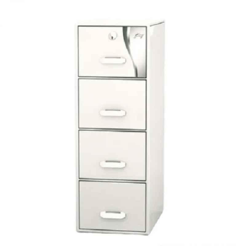 Godrej Alloy Steel Ivory 4 Drawer Powder Coated Manual Fire Resistant Filling Cabinet