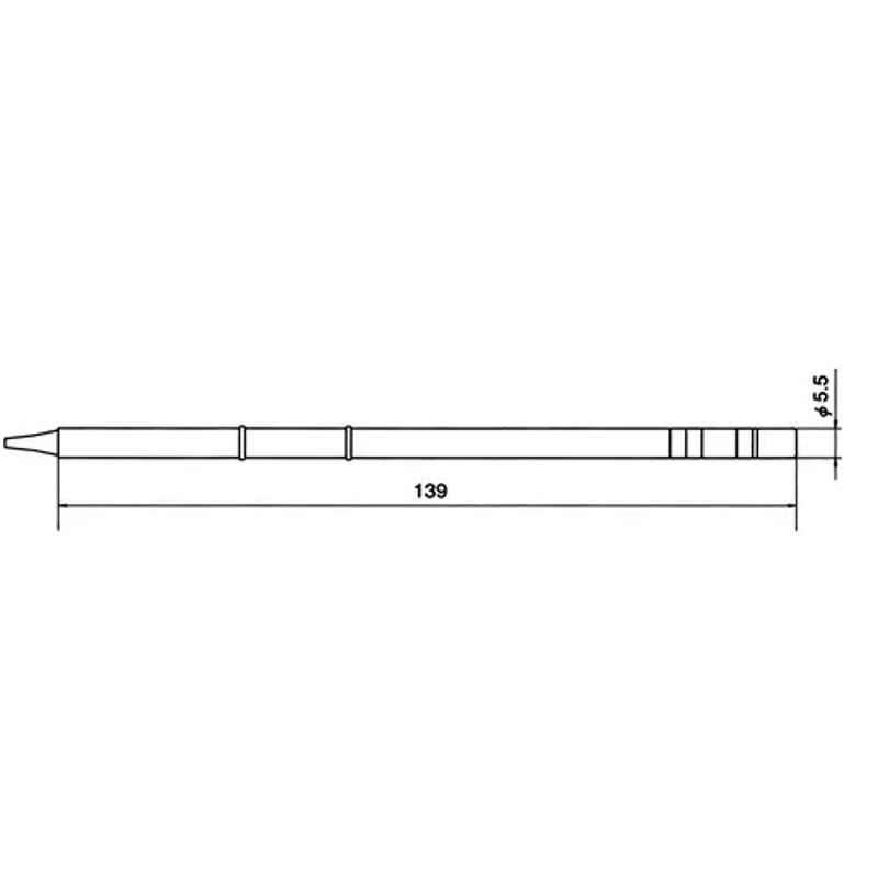 Hakko T12 K Shape Lead Free Soldering Tip, T12-KR (Pack of 10)