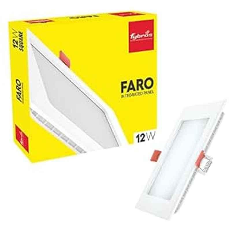 Fybros Faro 12W Polycarbonate Cool White Square LED Panel Light, FLS5081A